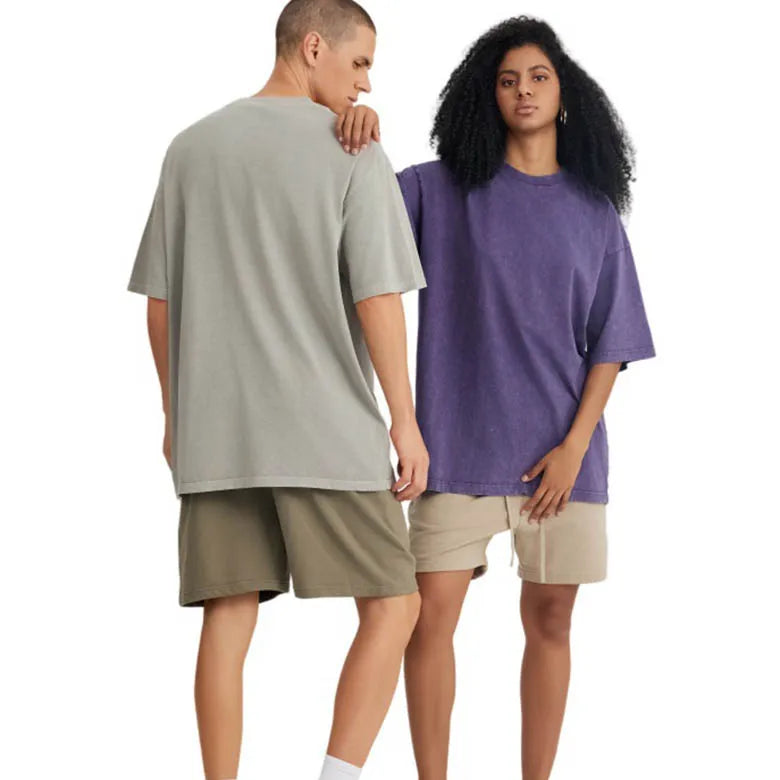 “Premium Heavyweight Oversized T-Shirt – 100% Cotton Vintage Wash”